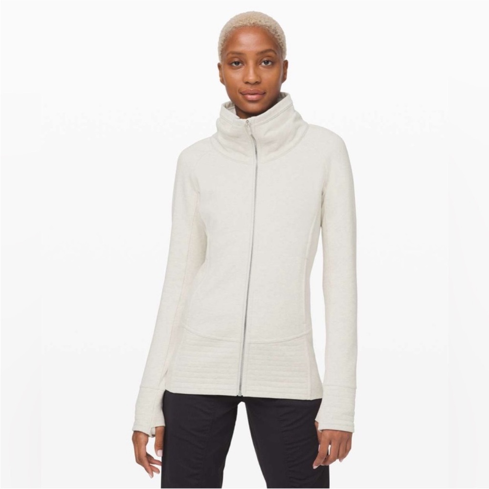 Lululemon Radiant Jacket II in Heathered Light Ivory Size 6 - Picture 2 of 15